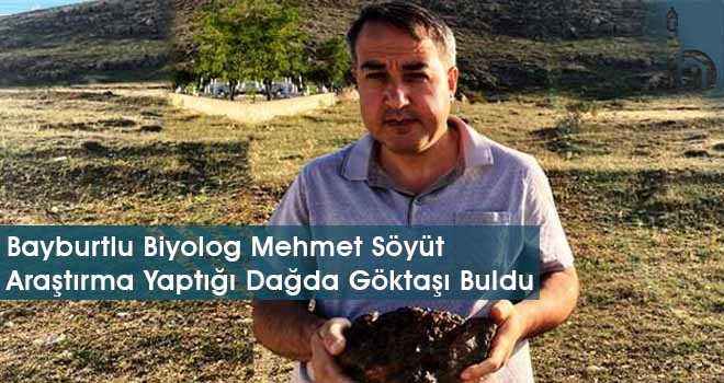 Bayburtlu Biyolog Mehmet Söyüt Araştırma Yaptığı Dağda Göktaşı Buldu