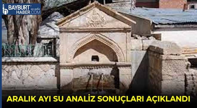 Aralık Ayı Su Analiz Sonuçları Açıklandı