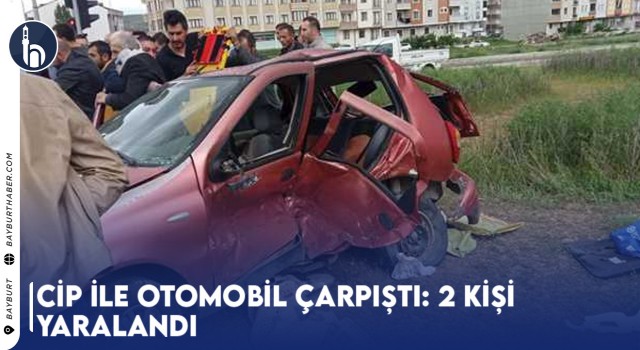 Cip İle Otomobil Çarpıştı: 2 Kişi Yaralandı