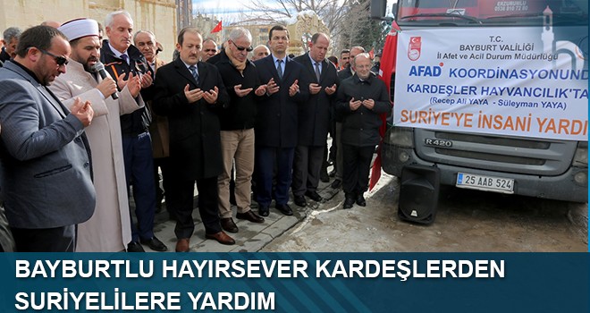 Bayburtlu Hayırsever Kardeşlerden Suriyelilere Yardım