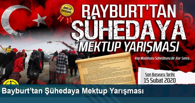 Bayburt’tan Şühedaya mektup yarışması