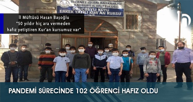 Pandemi Sürecinde 102 Öğrenci Hafız Oldu