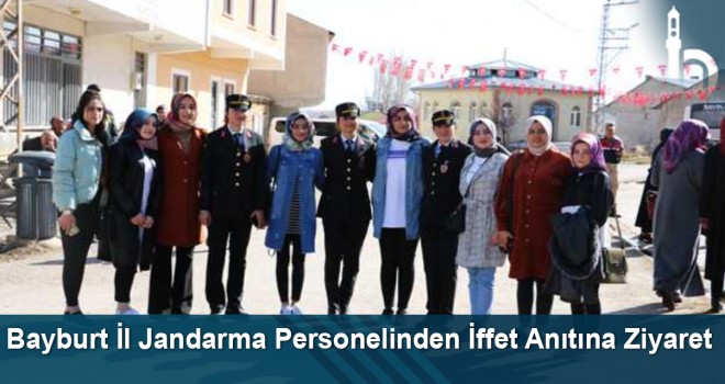 Bayburt İl Jandarma Personelinden İffet Anıtına Ziyaret