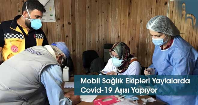 Mobil Sağlık Ekipleri Yaylalarda Covid-19 Aşısı Yapıyor