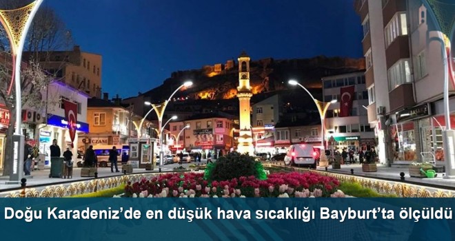 Doğu Karadeniz’de en düşük hava sıcaklığı Bayburt’ta ölçüldü