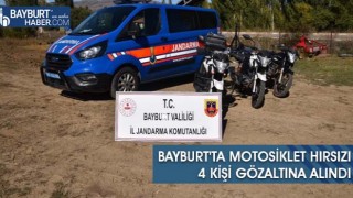 Bayburt'ta Motosiklet Hırsızı 4 Kişi Gözaltına Alındı