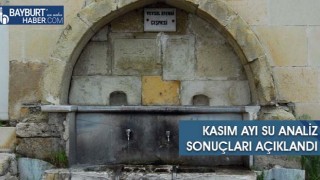 Kasım Ayı Su Analiz Sonuçları Açıklandı