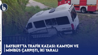 Bayburt'ta Trafik Kazası: Kamyon ve Minibüs Çarpıştı, İki Yaralı