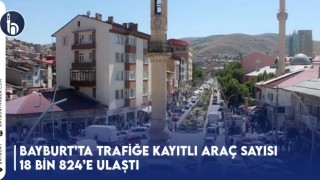 Bayburt’ta Trafiğe Kayıtlı Araç Sayısı 18 Bin 824’e Ulaştı