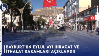 Bayburt’un Eylül Ayı İhracat ve İthalat Rakamları Açıklandı!