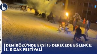 Bayburt Demirözü’nde Eksi 15 Derecede Eğlence: 1. Kızak Festivali