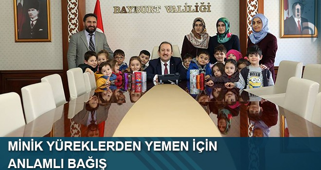 Minik Yüreklerden Yemen İçin Anlamlı Bağış