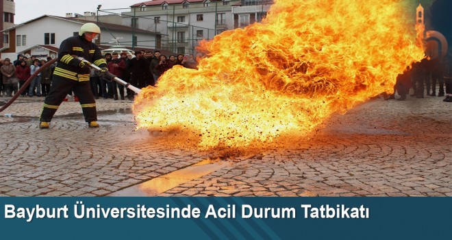 Bayburt Üniversitesinde acil durum tatbikatı