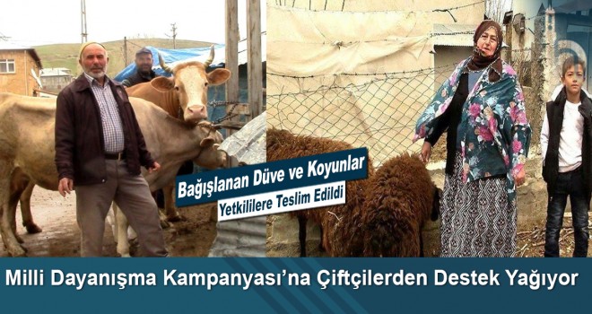 Milli Dayanışma Kampanyası’na Çiftçilerden Destek Yağıyor