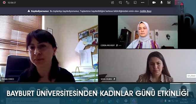 Bayburt Üniversitesinden Kadınlar Günü Etkinliği