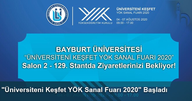 "Üniversiteni Keşfet YÖK Sanal Fuarı 2020" Başladı