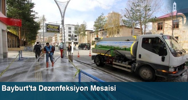 Bayburt'ta Dezenfeksiyon Mesaisi