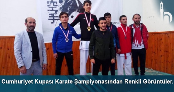 Bayburt’ta Cumhuriyet Kupası Karate Şampiyonası renkli görüntülere sahne oldu