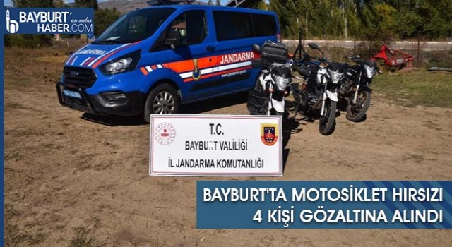 Bayburt'ta Motosiklet Hırsızı 4 Kişi Gözaltına Alındı