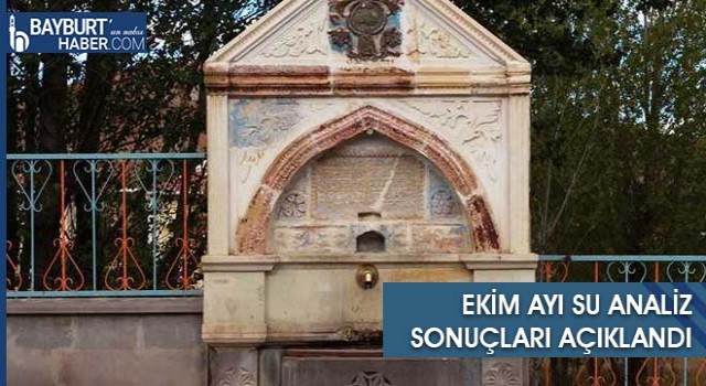 Ekim Ayı Su Analiz Sonuçları Açıklandı