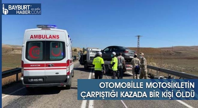 Otomobille Motosikletin Çarpıştığı Kazada Bir Kişi Öldü