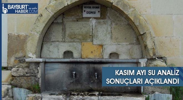 Kasım Ayı Su Analiz Sonuçları Açıklandı