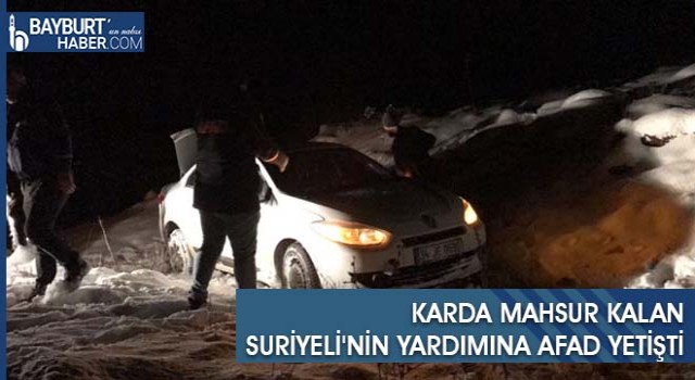 Karda Mahsur Kalan Suriyeli'nin Yardımına Afad Yetişti