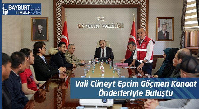 Vali Cüneyt Epcim Göçmen Kanaat Önderleriyle Buluştu