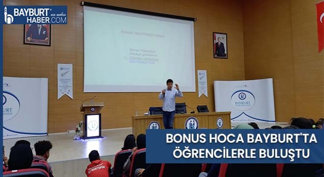 Bonus Hoca Bayburt'ta Öğrencilerle Buluştu