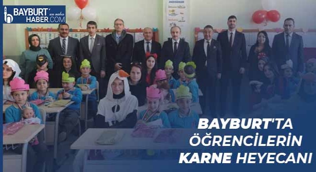 Bayburt'ta Öğrencilerin Karne Heyecanı