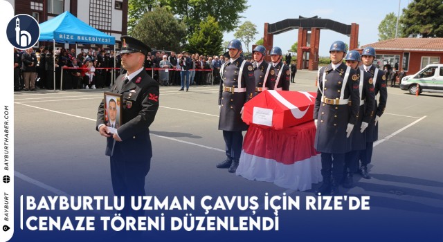 Bayburtlu Uzman Çavuş İçin Rize'de Cenaze Töreni Düzenlendi