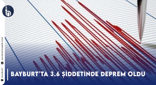 Bayburt'ta 3.6 Şiddetinde Deprem Oldu