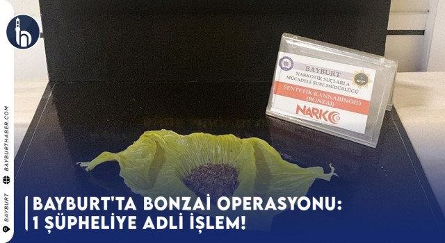 Bayburt'ta Bonzai Operasyonu: 1 Şüpheliye Adli İşlem!