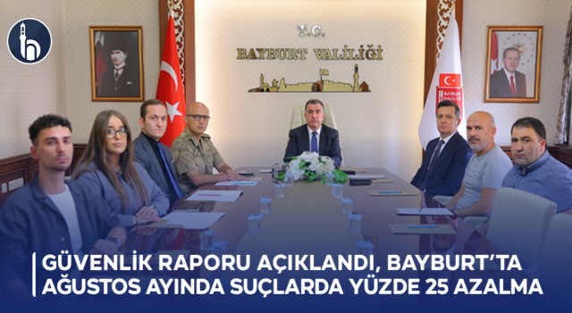 Güvenlik Raporu Açıklandı, Bayburt’ta Ağustos Ayında Suçlarda Yüzde 25 Azalma