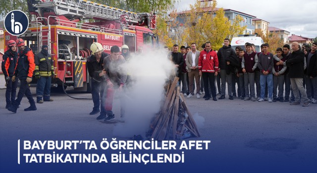 Bayburt’ta Öğrenciler Afet Tatbikatında Bilinçlendi