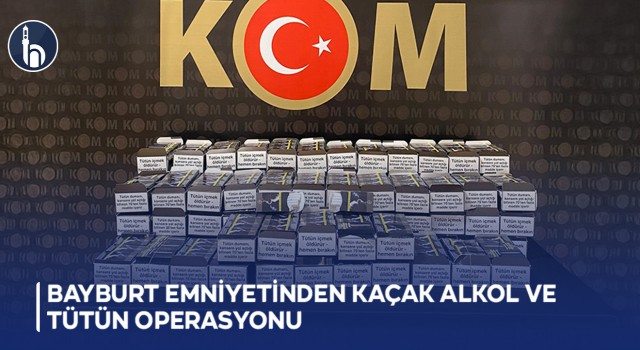 Bayburt Emniyetinden Kaçak Alkol ve Tütün Operasyonu
