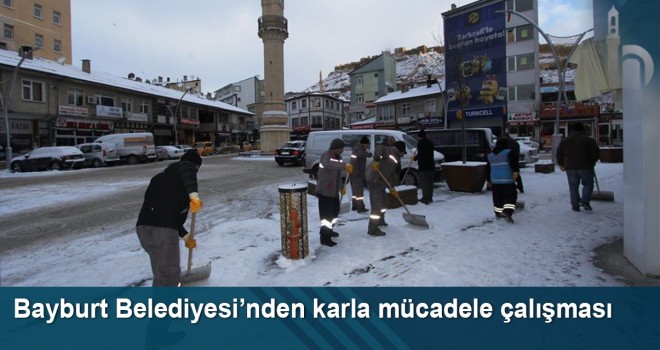 Bayburt Belediyesi’nden karla mücadele çalışması