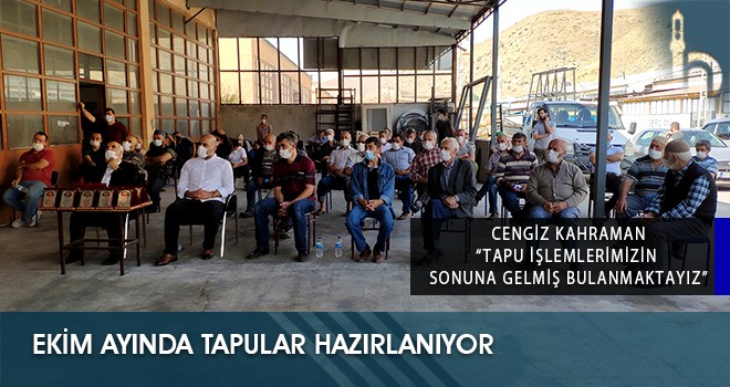 Sanayi Esnafı Ekim Ayında Tapularını Almaya Hazırlanıyor