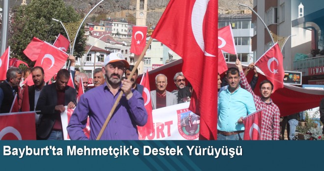 Bayburt'ta Mehmetçik'e destek yürüyüşü