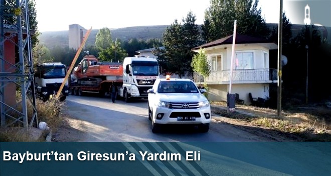 Bayburt’tan Giresun’a Yardım Eli