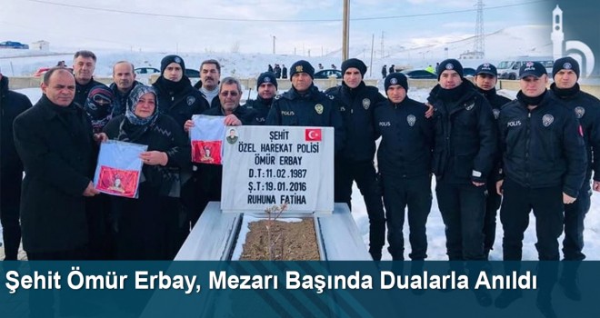 Şehit Ömür Erbay, mezarı başında dualarla anıldı