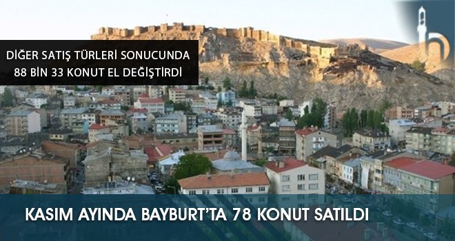 Kasım Ayında Bayburt’ta 78 Konut Satıldı