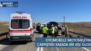 Otomobille Motosikletin Çarpıştığı Kazada Bir Kişi Öldü