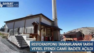 Restorasyonu Tamamlanan Tarihi Veysel Efendi Camii İbadete Açıldı