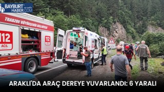 Araklı'da Araç Dereye Yuvarlandı: 6 Yaralı