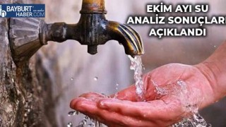 Ekim Ayı Su Analiz Sonuçları Açıklandı