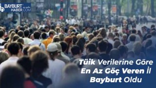 Tüik Verilerine Göre En Az Göç Veren İl Bayburt Oldu