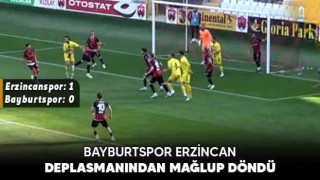 Bayburtspor Erzincan Deplasmanından Mağlup Döndü