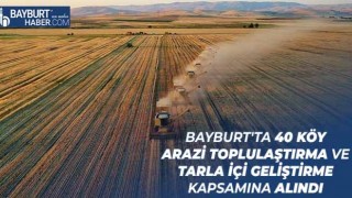 Bayburt'ta 40 Köy Arazi Toplulaştırma ve Tarla İçi Geliştirme Kapsamına Alındı