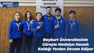 Bayburt Üniversitesinin Güreşte Madalya Hasadı Kaldığı Yerden Devam Ediyor